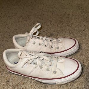 Converse Kids Cream Sneakers with Red Detail